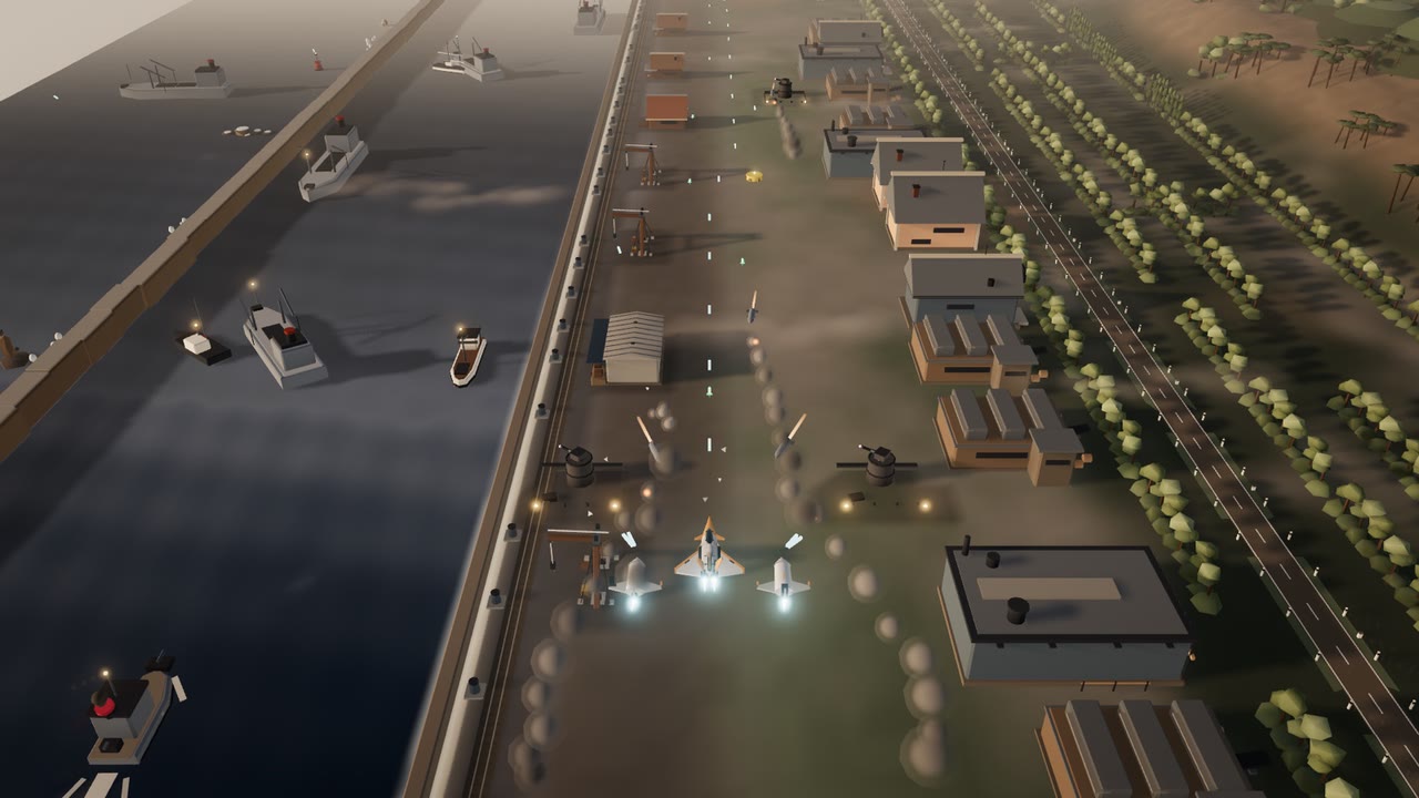 Gameplay from above: Coastal Harbor