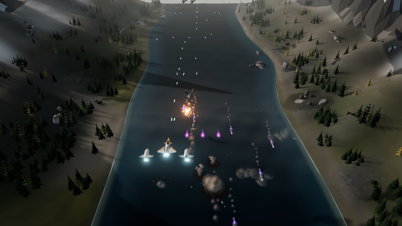 Gameplay from above: Highland Dam