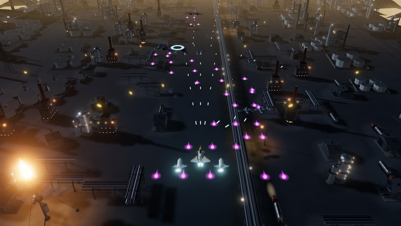 Gameplay from above: Refinery Run
